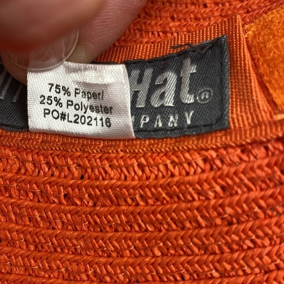 San Diego Hat Co. Sun Visor Womens OS Orange Velcro packable paper Beach Vacay - Picture 6 of 10